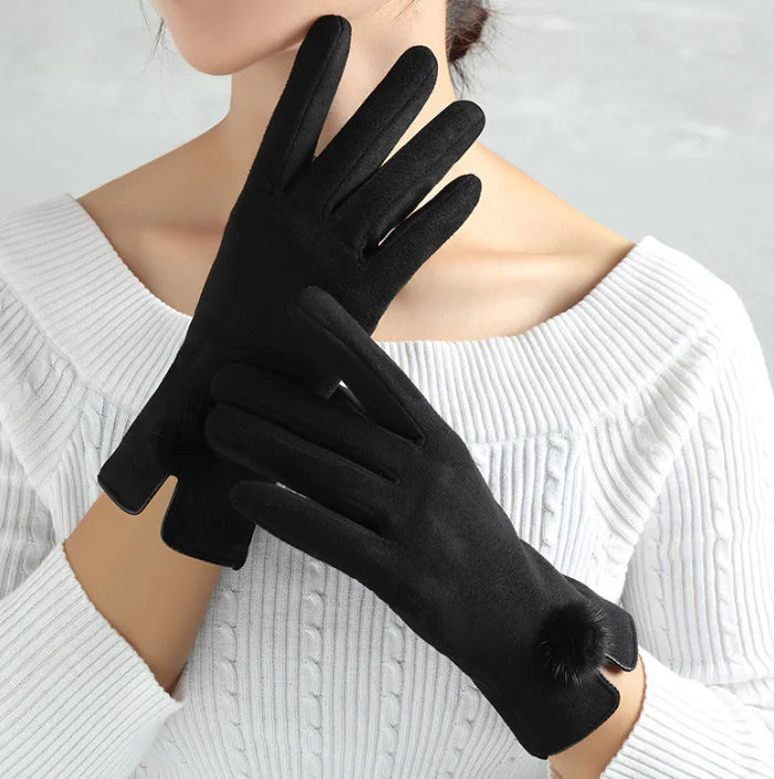 Chic Velvet Winter Gloves