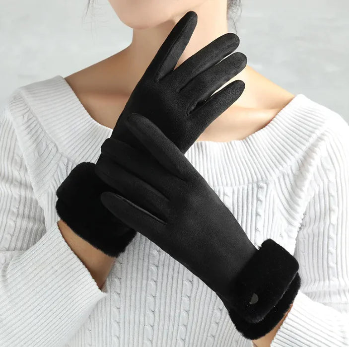 Chic Velvet Winter Gloves