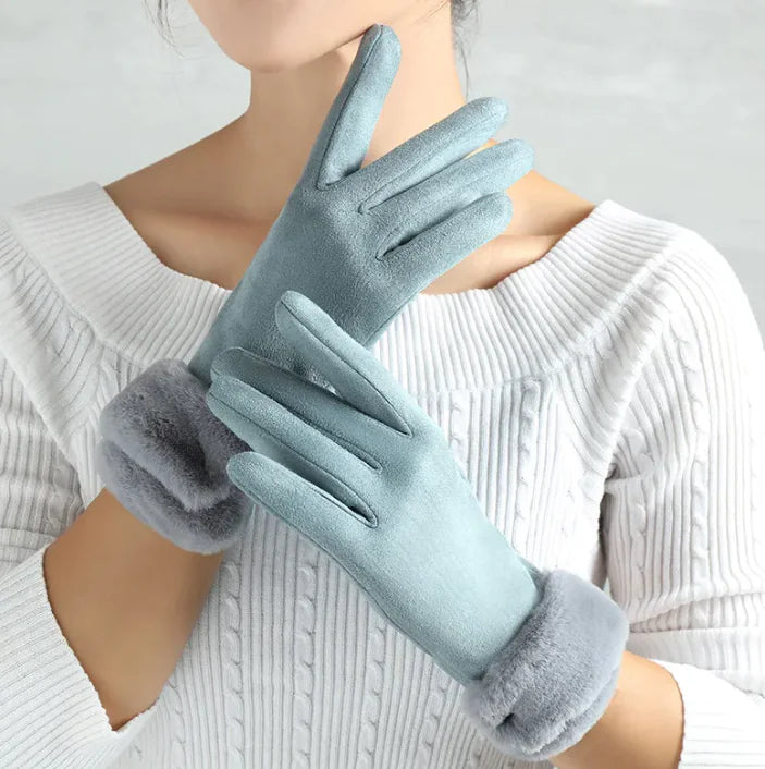 Chic Velvet Winter Gloves